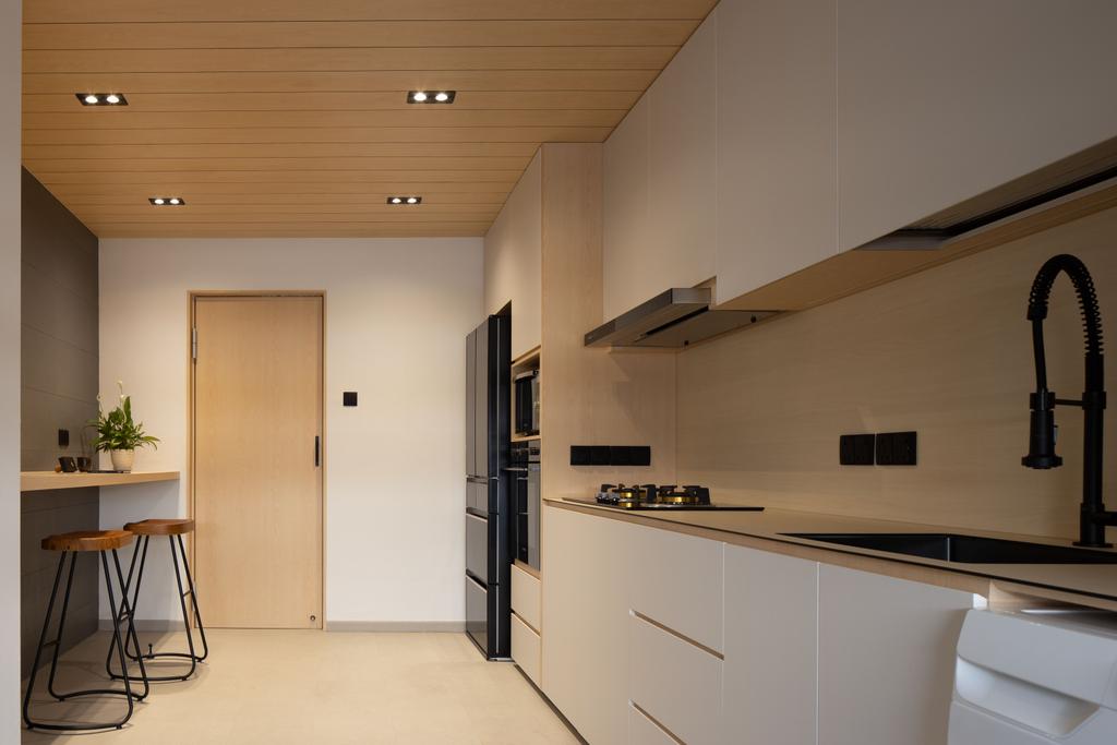 Modern, HDB, Kitchen, Tampines Avenue 4, Interior Designer, Mu Design Studio, Scandinavian