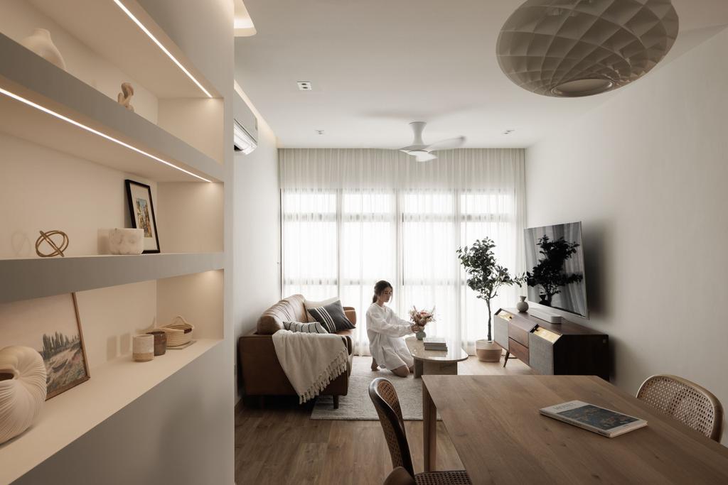 Scandinavian, HDB, Living Room, Clementi, Interior Designer, The Local INN.terior 新家室