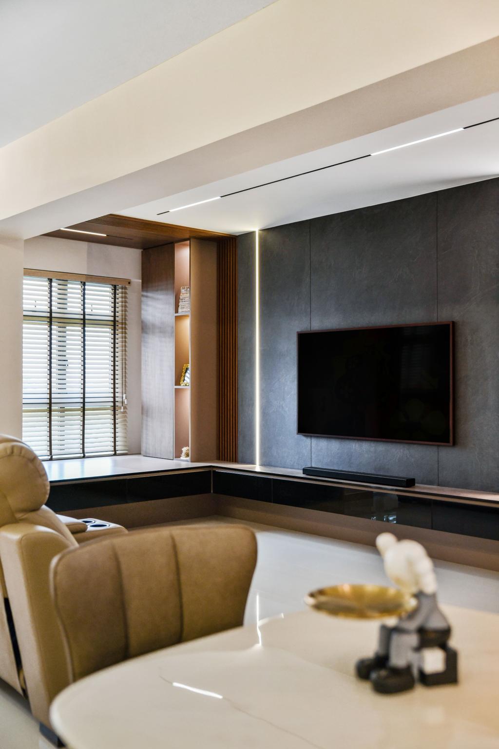 Modern, HDB, Dining Room, Sengkang West Way, Interior Designer, NJ Concept, Living Room