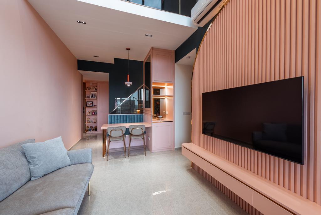 Modern, Condo, Living Room, Parc Botannia, Interior Designer, Editor Interior