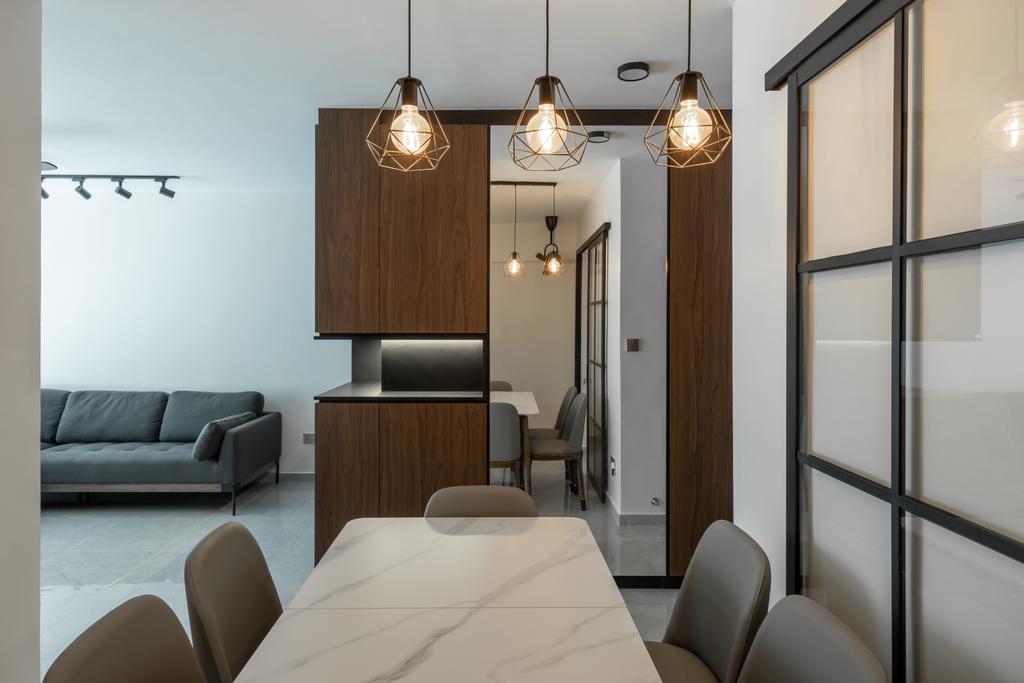 Modern, HDB, Dining Room, Compassvale Link, Interior Designer, LAS Design Studio