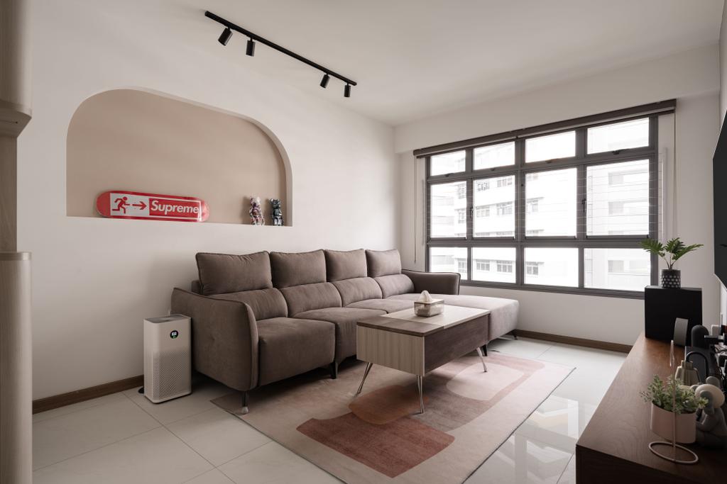 Modern, HDB, Living Room, Tampines Avenue 12, Interior Designer, Artspaze, Contemporary