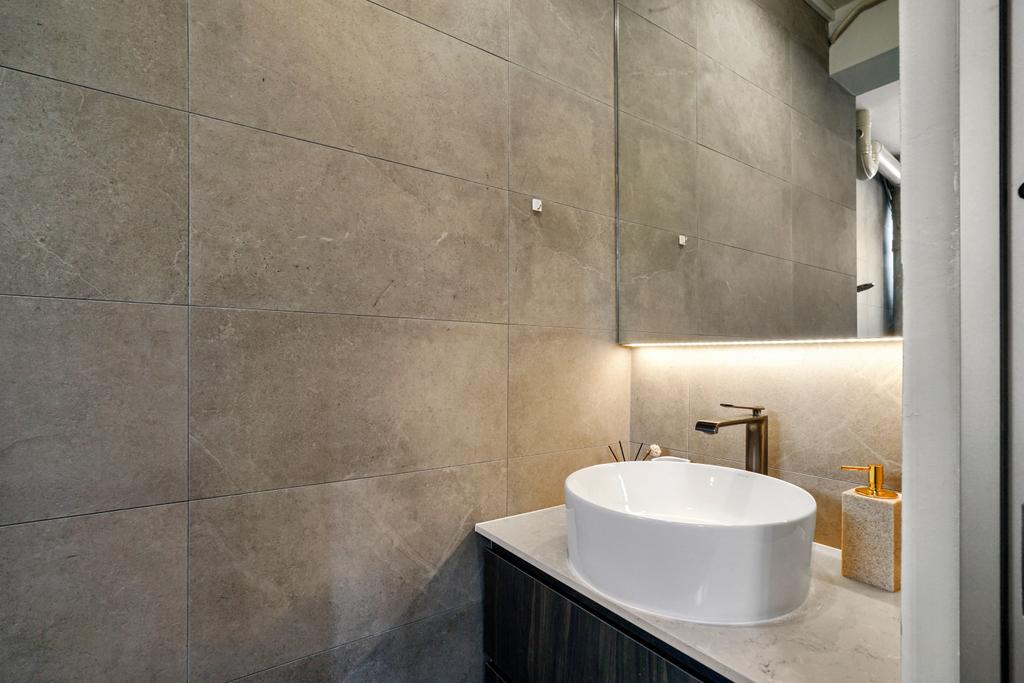 Modern, HDB, Bathroom, Lengkong Tiga, Interior Designer, Dyel Design