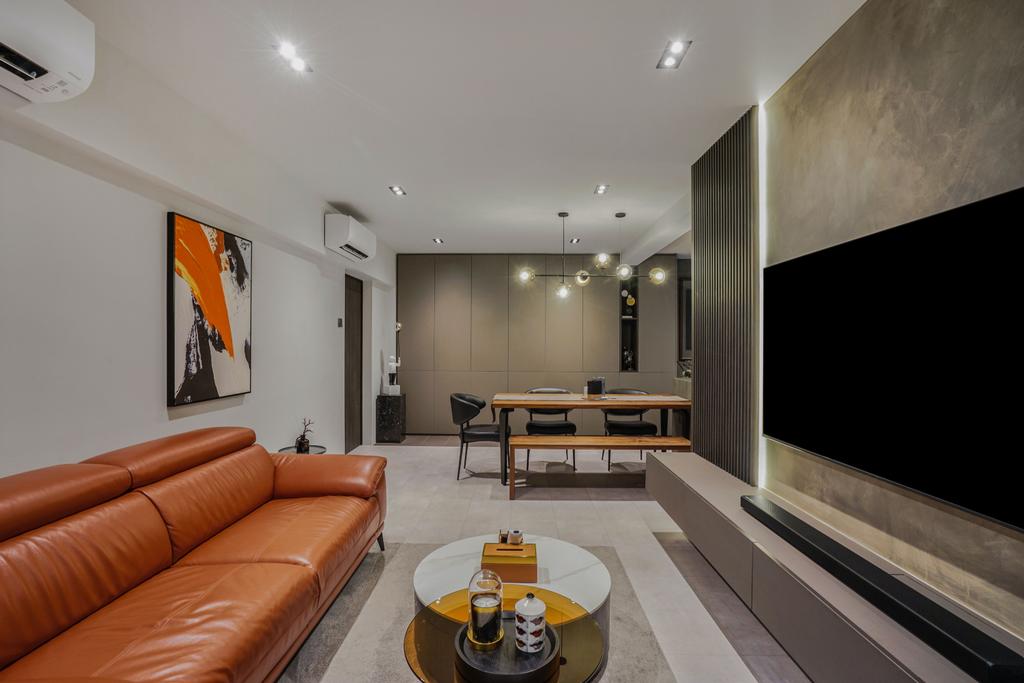 Modern, HDB, Living Room, Lengkong Tiga, Interior Designer, Dyel Design