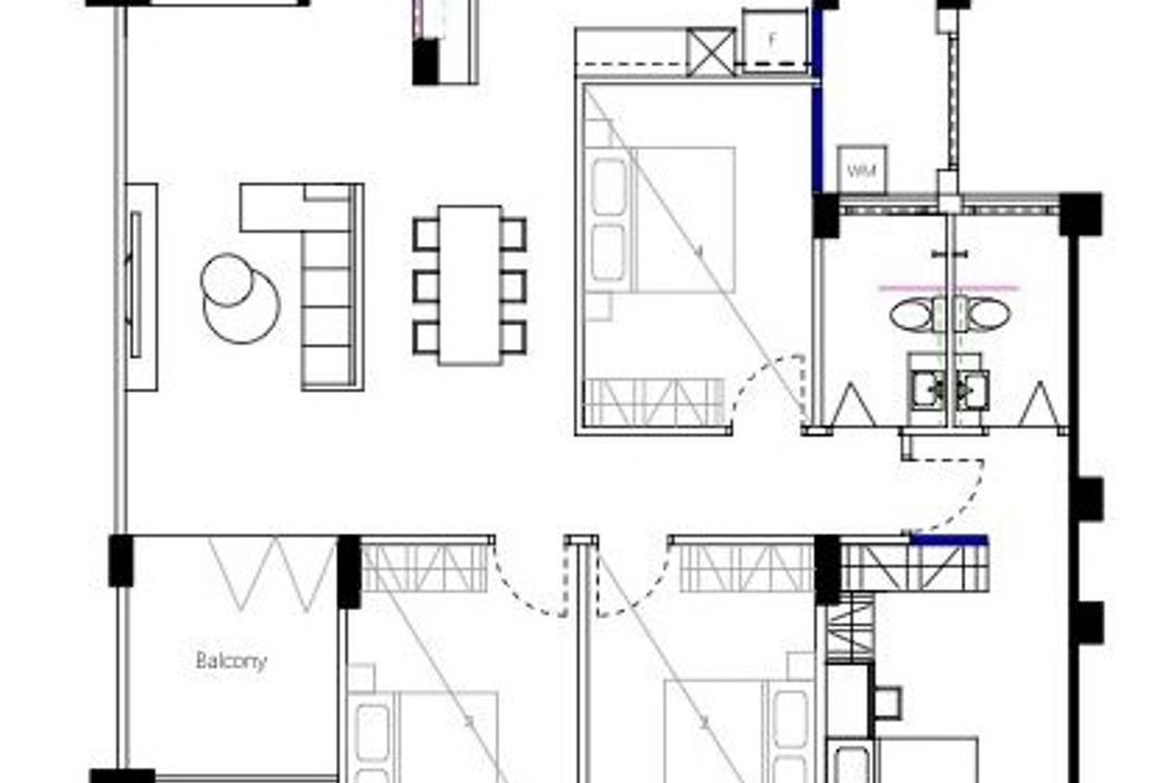 Tampines Street 45, The Makers Design Studio, Modern, HDB, Type C 2 B, Space Planning, Final Floorplan