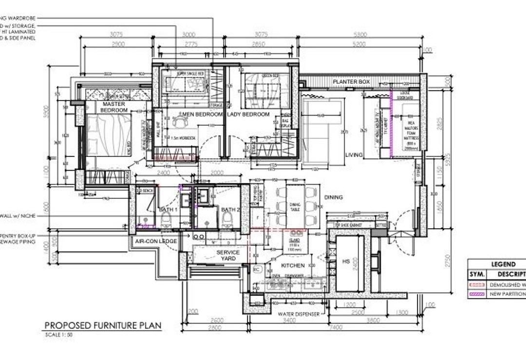 Commonwealth Drive, Flo Design, Modern, HDB, 5 Room Hdb Floorplan, Space Planning, Final Floorplan