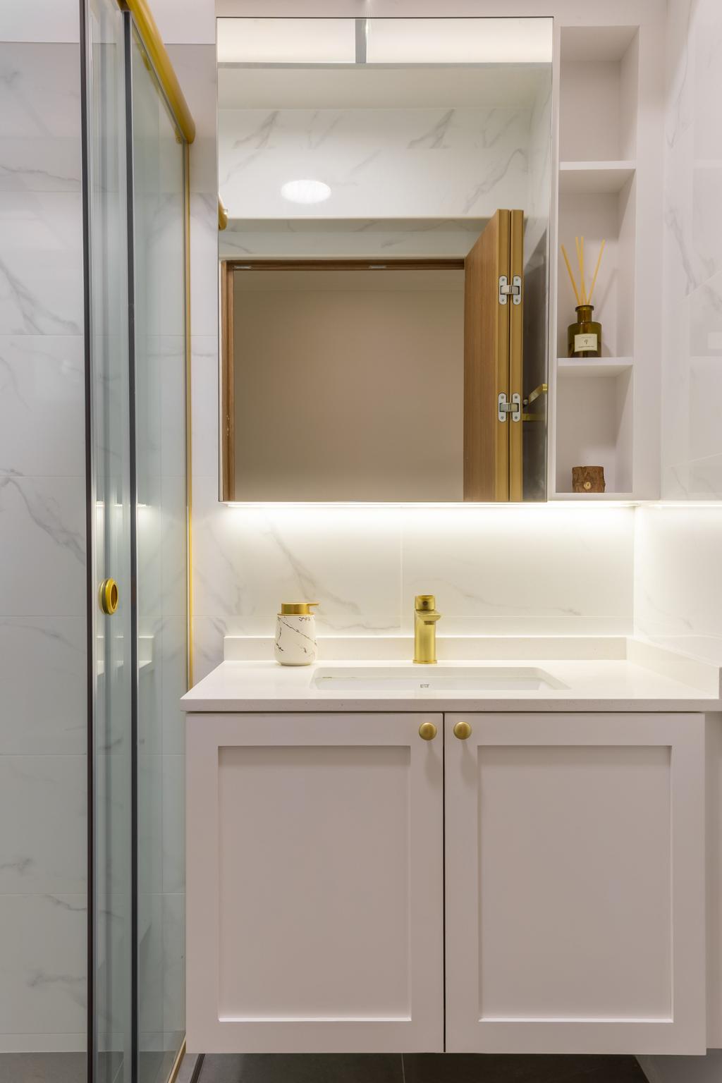 Modern, HDB, Bathroom, Senja Close, Interior Designer, Yang's Inspiration Design