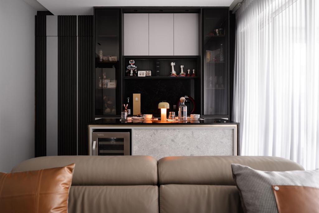 Contemporary, Condo, Living Room, The Santorini, Interior Designer, A Blue Cube Design (ABCD)