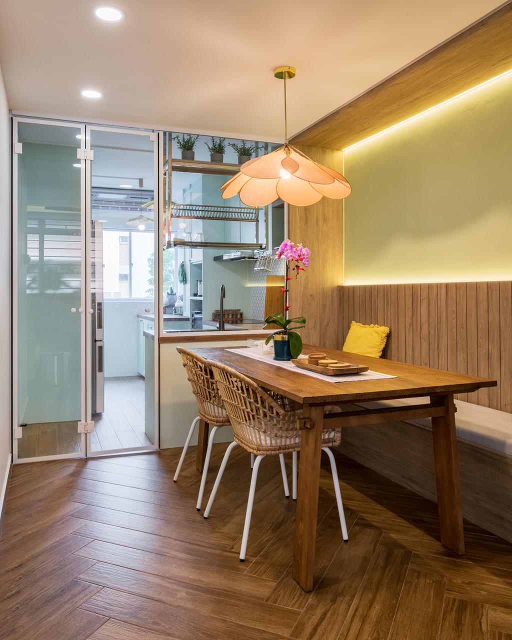 HDB, Dining Room, Serangoon Avenue 3, Interior Designer, Aestherior