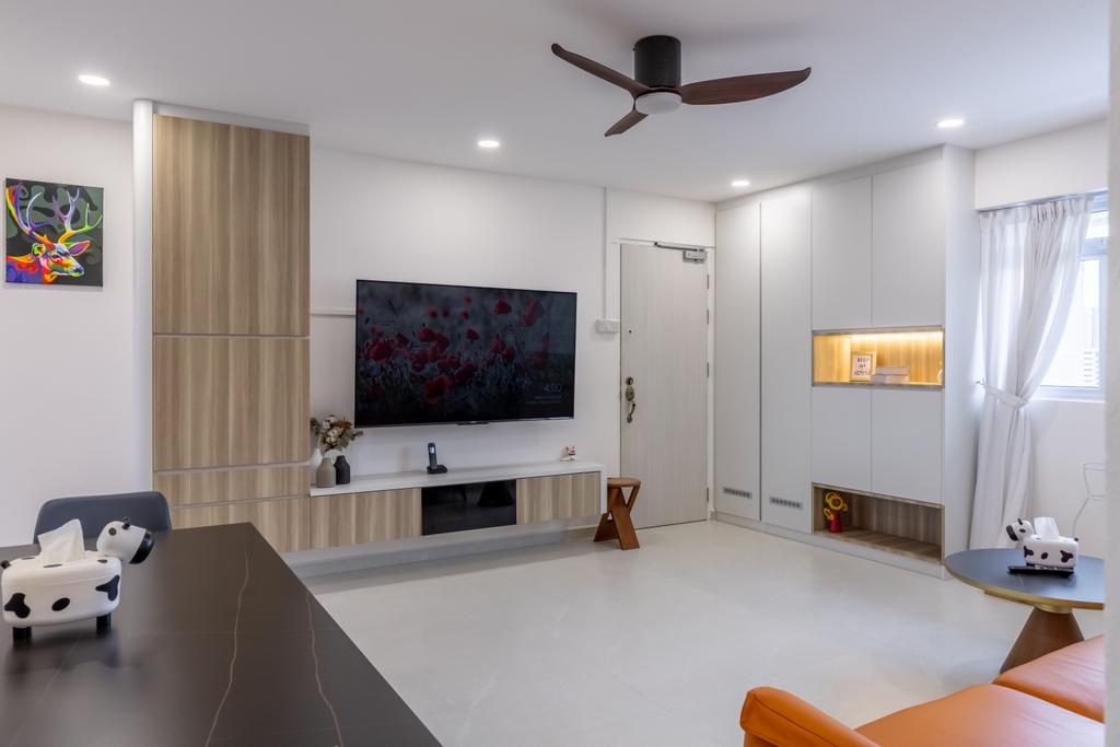 Modern, HDB, Living Room, Ang Mo Kio Avenue 4, Interior Designer, Le Interior Affairs, Scandinavian