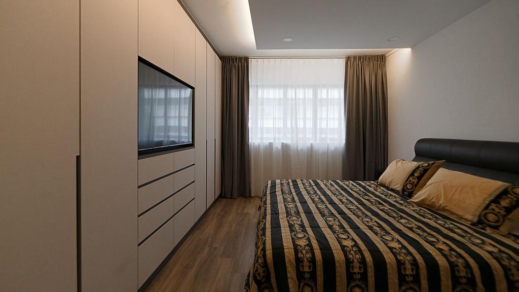 Contemporary, HDB, Bedroom, McNair Road, Interior Designer, Orange Interior