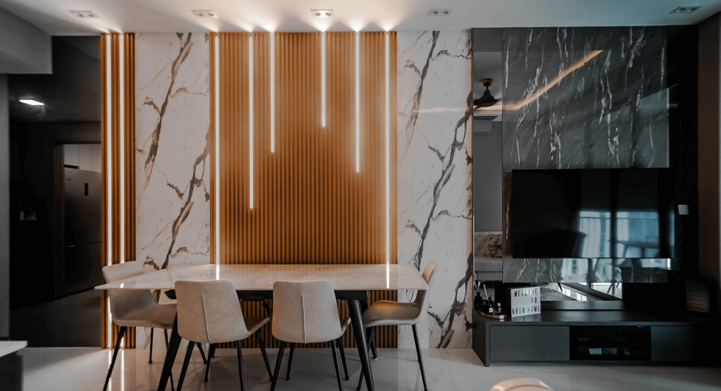 Contemporary, Condo, Living Room, Tree House, Interior Designer, Orange Interior, Feature Wall