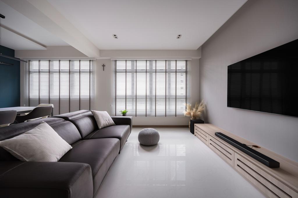Contemporary, HDB, Living Room, Tampines Street 61, Interior Designer, SHE Interior