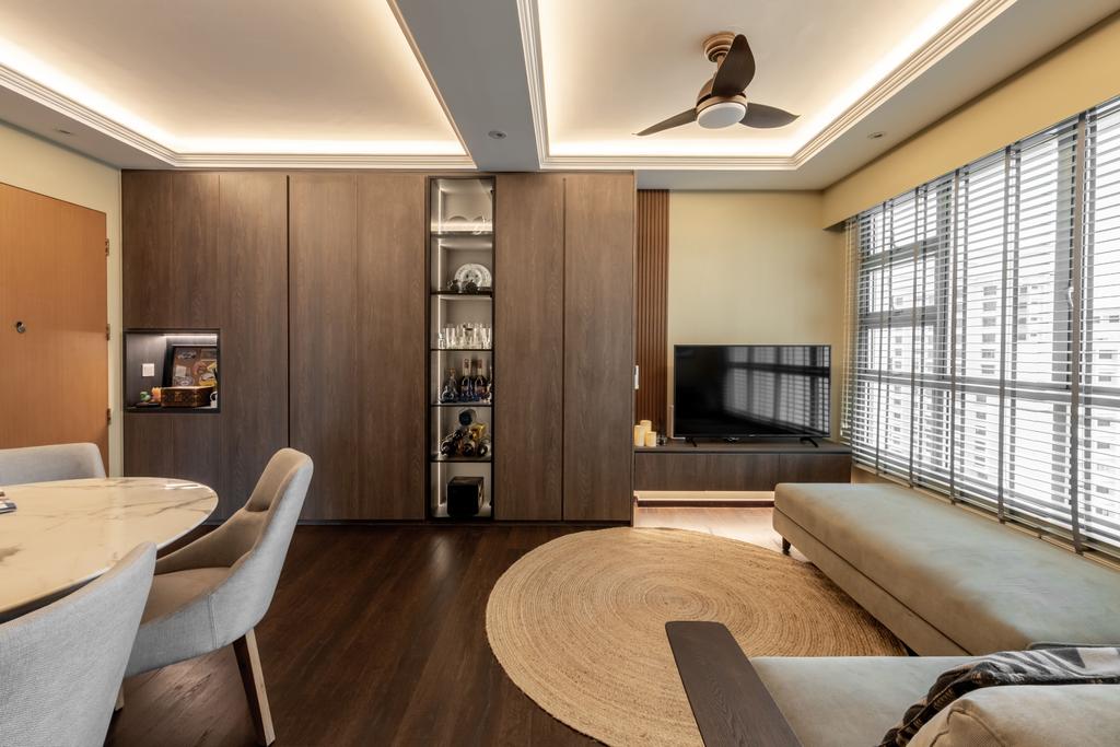 Modern, HDB, Living Room, Jalan Tenteram, Interior Designer, Elite Boss