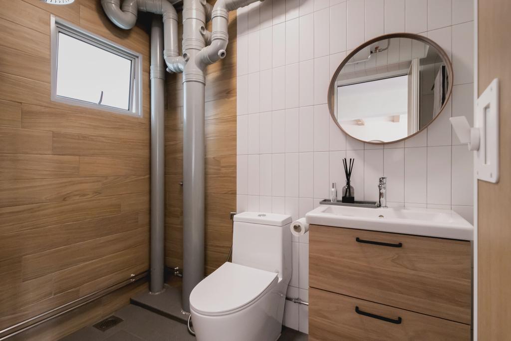 Modern, HDB, Bathroom, Ang Mo Kio, Interior Designer, Space Atelier, Scandinavian