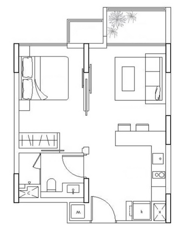 Archipelago, Carpenter Direct, Eclectic, Condo, Original Floorplan, 1 Bedder Condo Floorplan