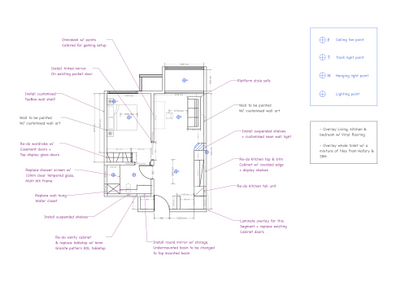 Archipelago, Carpenter Direct, Eclectic, Condo, Space Planning, Final Floorplan, 1 Bedder Condo Floorplan