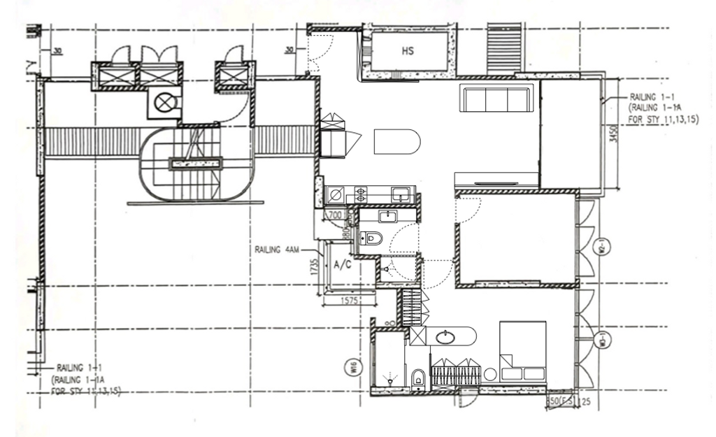 Contemporary, Condo, The Shore Residences, Interior Designer, LA Design Studio, Final Floorplan, Space Planning, 2 Bedder Condo Floorplan