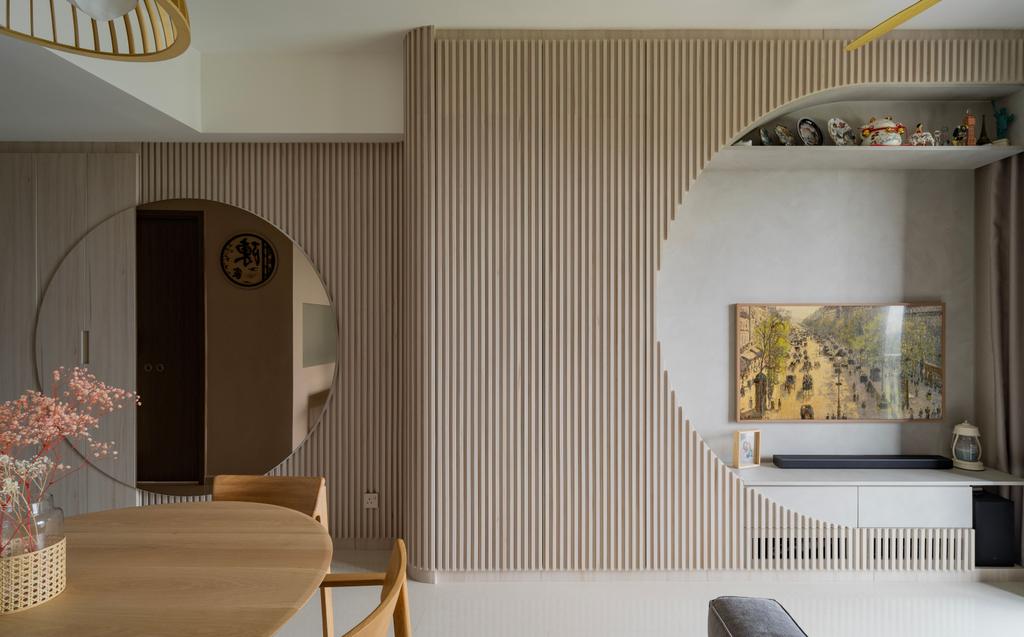 Scandinavian, Condo, Living Room, Parc Botannia, Interior Designer, Starry Homestead, Feature Wall