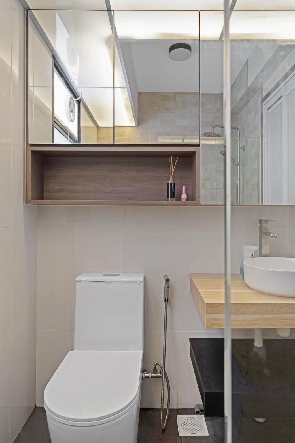 Modern, HDB, Bathroom, Tampines Street 62, Interior Designer, Visionary Interior