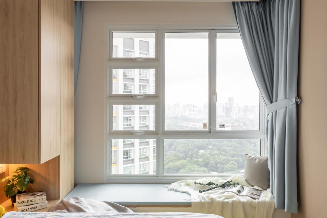 Margaret Drive, Glamour Concept, Scandinavian, Bedroom, HDB, Window Seat