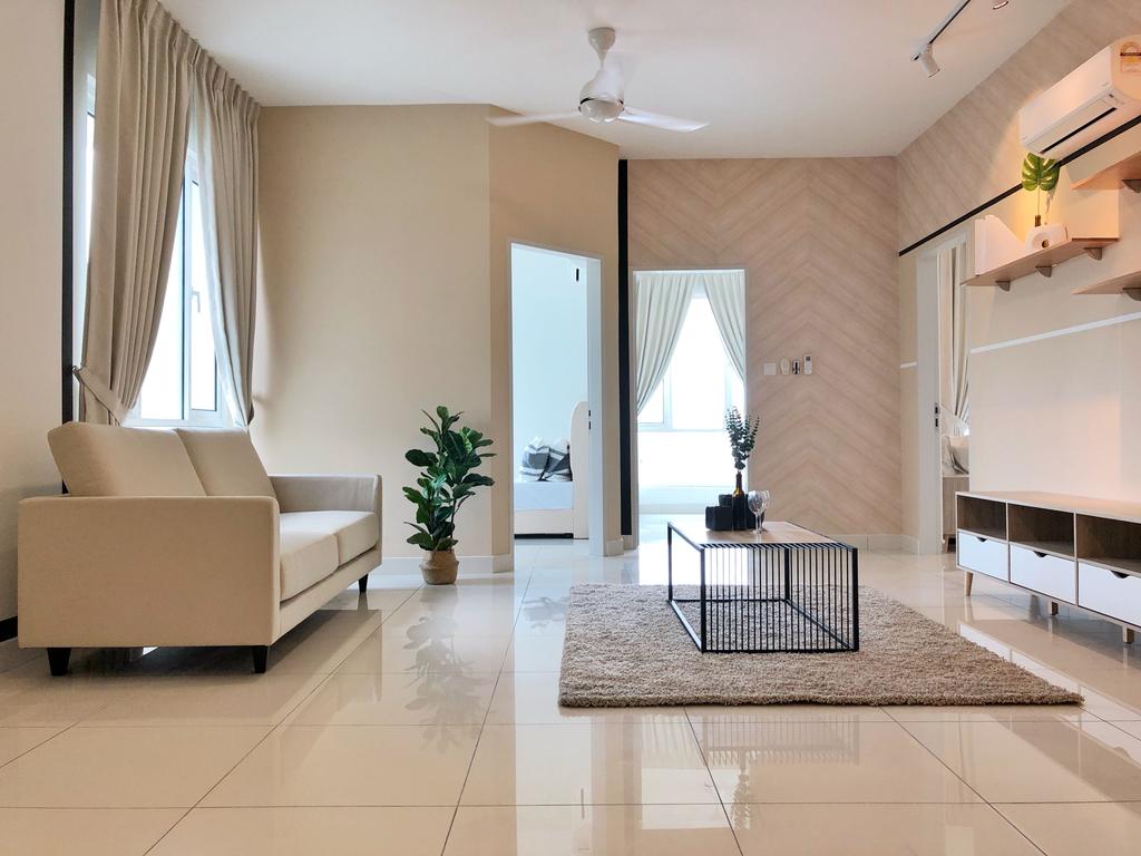 Scandinavian, Condo, Living Room, Court 28 Residence, Kuala Lumpur, Interior Designer, NS Home Planner, Contemporary