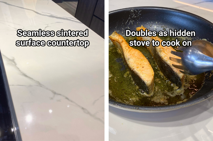 sintered surface countertop, induction cooking
