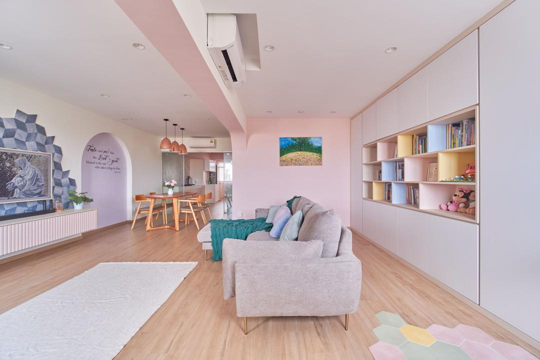 Pastel 3-Room Flat in Serangoon Becomes Spacious After Layout Revamp ...