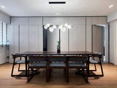 Tampines Street 82, Supersketch Designers, Modern, Contemporary, Dining Room, HDB, Concealed Door