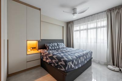 Jurong West Central 3, Posh Living Interior Design, Modern, Bedroom, HDB, Storage Bed, Wardrobe