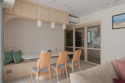 Lor 1A Toa Payoh, Urban Home Design 二本設計家, , Dining Room, , Nook, Bench, Pendant Light, Cabinet