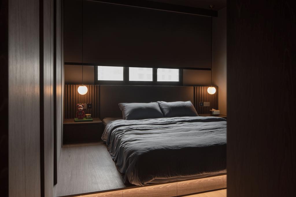 Contemporary, HDB, Bedroom, Waterfront I @ Northshore, Interior Designer, Ethereall, Platform Bed