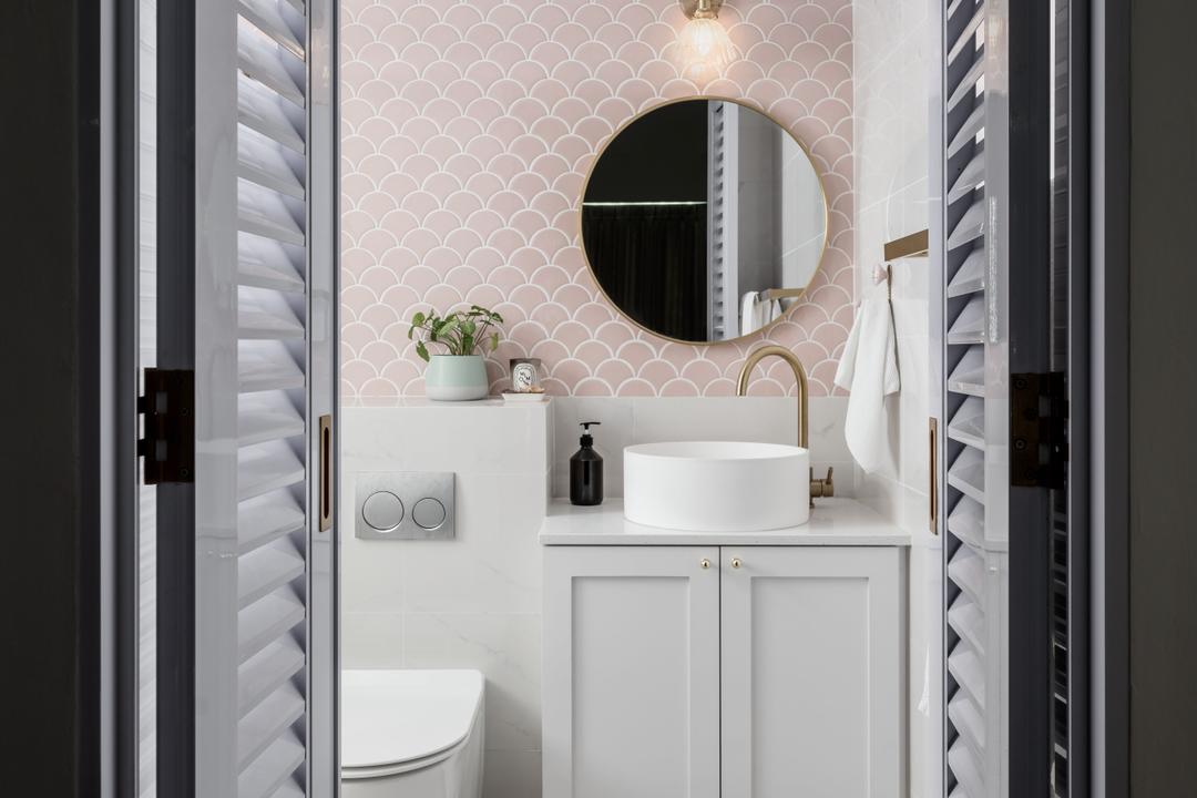 Alkaff Courtview, Ethereall, Modern, Bathroom, HDB, Pink