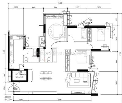 Punggol Central, Fifth Avenue Interior, Scandinavian, HDB, Space Planning, Final Floorplan, Executive Apartment Floorplan
