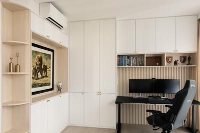 Symphony Suites, Anhans Interior Design, Modern, Study, Condo, HDB, Scandinavian, Display Cabinets, Fluted Panels, Cabinets