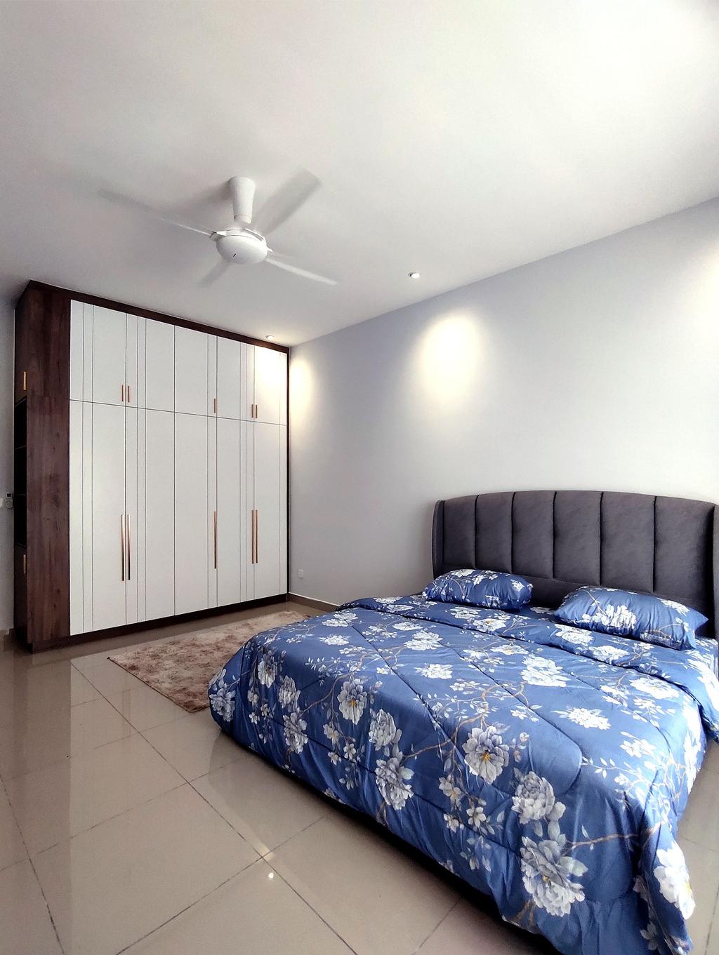 Modern, Landed, Bedroom, Sejati Lakeside, Selangor, Interior Designer, Free Flow Design, Traditional