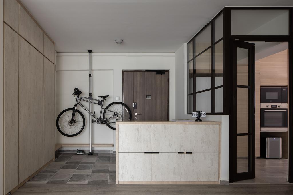 HDB, Living Room, Buangkok Crescent, Interior Designer, Mu Design Studio, Bicycle Storage
