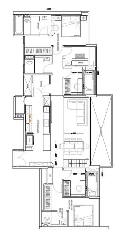 Stirling Residences, Editor Interior, Modern, Condo, Original Floorplan, Penthouse Floorplan