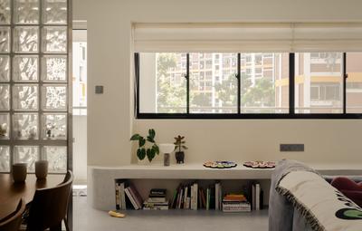 Bishan Street 24, MET Interior, Minimalist, Modern, Living Room, HDB, Shoe Cabinets, Window Seat