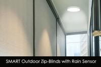 Outdoor Zip-Blinds w Rain Sensor & Ceiling Light 1