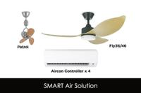 4x Ceiling/ Wallmount Fan & 4x Aircon Controller 1