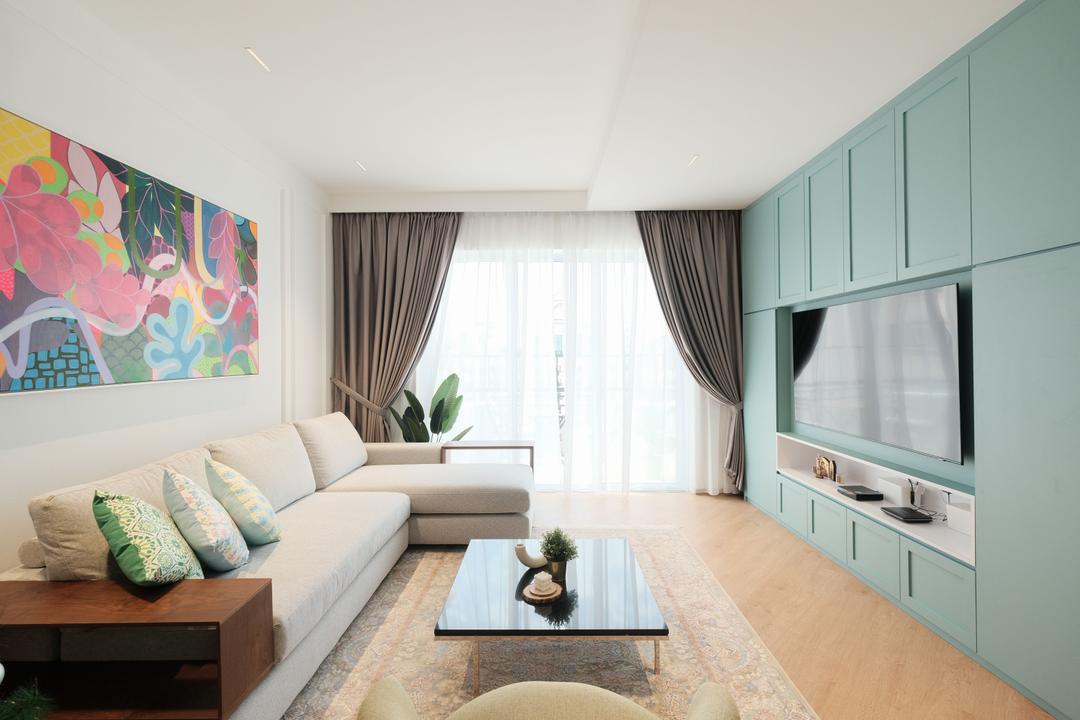 Costa Rhu, Elique.Co, Modern, Living Room, Condo