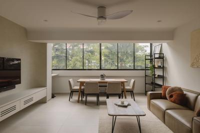 Hougang Avenue 8, ChengYi Interior Design, Industrial, Living Room, HDB, Downlight