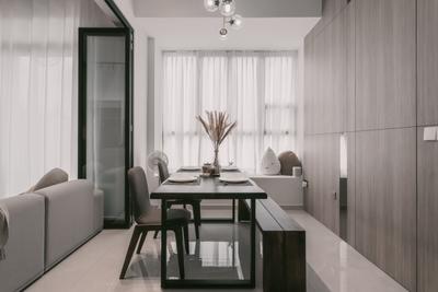 The Waterline, Forefront Interior, Modern, Dining Room, Condo, Window Seat, Bay Window