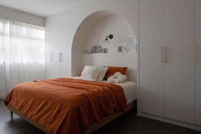 Melody Spring @ Yishun, Key Concept, Scandinavian, Farmhouse, Bedroom, HDB, Arch, Recessed Shelf
