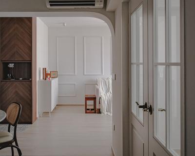 Clementi Avenue 1, Loft.9 Design Studio 九阁设计, Minimalist, Scandinavian, Living Room, HDB, Wainscoting