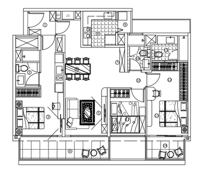 CityLife @ Tampines, Starry Homestead, Modern, Condo, Space Planning, Final Floorplan, Dual Key Condo Floorplan