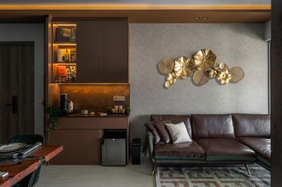 Stars of Kovan, Space Atelier, , Living Room, , Feature Wall