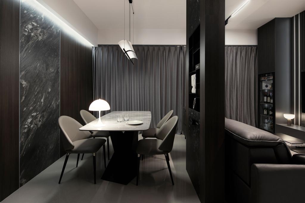 Contemporary, Condo, Dining Room, Flora Drive, Interior Designer, MET Interior, Black