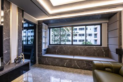 Hougang Street 52, Jesigns Interior Design, Contemporary, Living Room, HDB, Window Seat